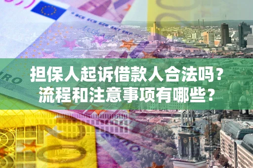 武汉担保人起诉借款人合法吗？流程和注意事项有哪些？