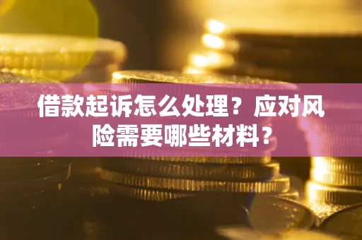 武汉借款起诉怎么处理？应对风险需要哪些材料？