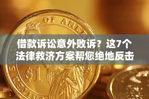 武汉借款诉讼意外败诉？这7个法律救济方案帮您绝地反击！