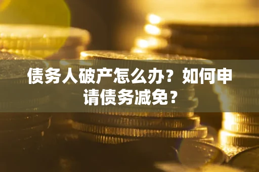 武汉债务人破产怎么办？如何申请债务减免？