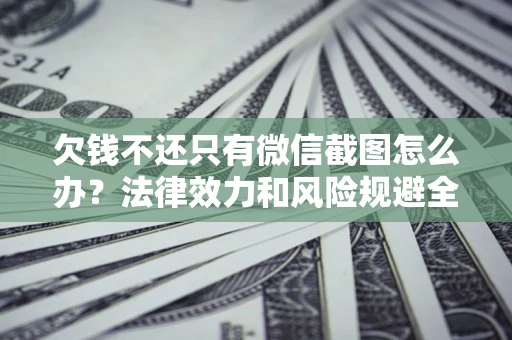 武汉欠钱不还只有微信截图怎么办？法律效力和风险规避全解析