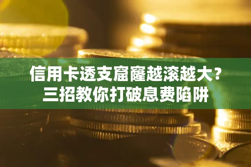 武汉信用卡透支窟窿越滚越大？三招教你打破息费陷阱