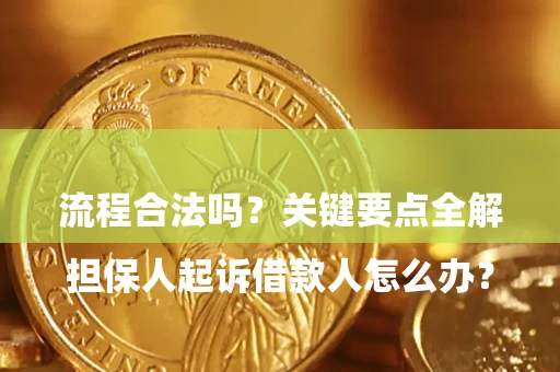 武汉

担保人起诉借款人怎么办？流程合法吗？关键要点全解析