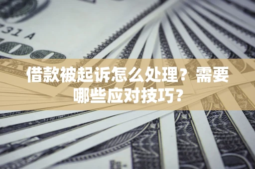 武汉借款被起诉怎么处理？需要哪些应对技巧？