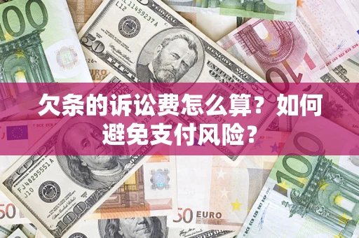 武汉欠条的诉讼费怎么算？如何避免支付风险？